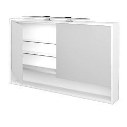 Dřevojas - Dvoudveřová galerka FOCUS GA2OE 120 - N01 Bílá lesk (284688)