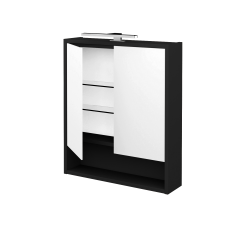 Dřevojas - Dvoudveřová galerka FOCUS GA2OE 60 - L03 Antracit vysoký lesk (283551)