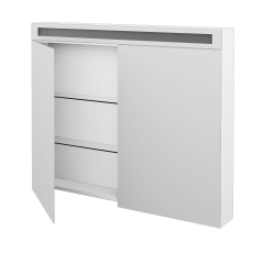 Dřevojas - Dvoudvéřová galerka MAX GA2O 100 - N01 Bílá lesk (141707)