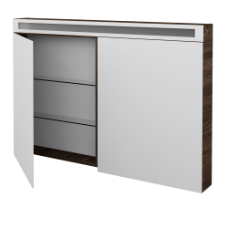 Dřevojas - Dvoudveřová galerka MAX GA2O 120 - D25 Teak (465445)