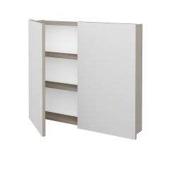 Dřevojas - Dvoudveřová galerka Q GA2 80 - L04 Béžová vysoký lesk (236250)