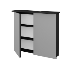 Dřevojas - Dvoudveřová galerka SANI GA2O 80 - L03 Antracit vysoký lesk (236908)