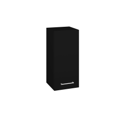 Dřevojas - Horní skříňka DOS SYD 35 - L17 Černá vysoký lesk / Úchytka T03 / L17 Černá vysoký lesk / Pravé (461294CP)