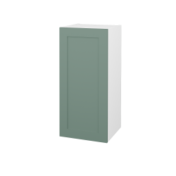 Dřevojas - Horní skříňka PORTO SYD 35 - L01 Bílá vysoký lesk / Úchytka T00 (bez úchytky) / M18 Mint mat / Levé (570507XL)