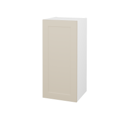 Dřevojas - Horní skříňka PORTO SYD 35 - N01 Bílá lesk / Úchytka T00 (bez úchytky) / M19 Cream mat / Levé (569495XL)