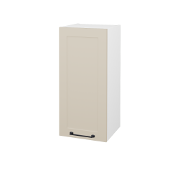 Dřevojas - Horní skříňka PORTO SYD 35 - N01 Bílá lesk / Úchytka T37 / M19 Cream mat / Levé (569495OL)