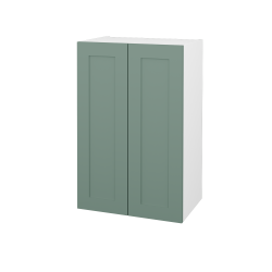 Dřevojas - Horní skříňka PORTO SYD2 50 - N01 Bílá lesk / Úchytka T00 (bez úchytky) / L18 Mint vysoký lesk (566524X)