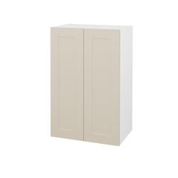 Dřevojas - Horní skříňka PORTO SYD2 50 - N01 Bílá lesk / Úchytka T00 (bez úchytky) / M19 Cream mat (566258X)