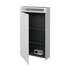 Dřevojas - Jednodveřová galerka AIR GAOE 50 - L20 Mint grey vysoký lesk / Levé (590349L)