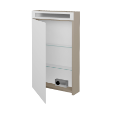 Dřevojas - Jednodveřová galerka AIR GAOE 50 - M05 Béžová mat / Levé (238711L)