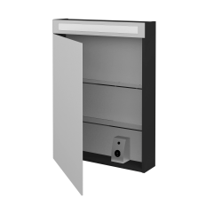 Dřevojas - Jednodveřová galerka AIR GAOE 60 - N03 Graphite / Pravé (238841P)