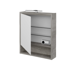 Dřevojas - Jednodveřová galerka FOCUS GAOE 60 - D01 Beton / Levé (282882)