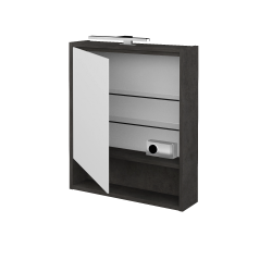 Dřevojas - Jednodveřová galerka FOCUS GAOE 60 - D16  Beton tmavý / Levé (283254)