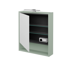 Dřevojas - Jednodveřová galerka FOCUS GAOE 60 - M20 Mint grey mat / Levé (514570L)