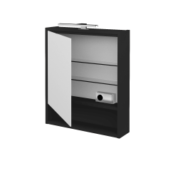 Dřevojas - Jednodveřová galerka FOCUS GAOE 60 - N03 Graphite / Levé (283360L)