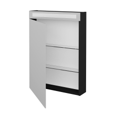 Dřevojas - Jednodvéřová galerka MAX GAO 60 - L03 Antracit vysoký lesk / Levé (237363)