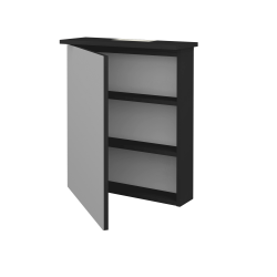 Dřevojas - Jednodveřová galerka SANI GAO 60 - N03 Graphite / Levé (236724)