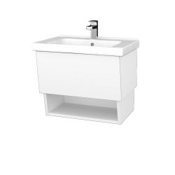 Dřevojas - Koupelnová skříňka INVENCE SZZO 65 (umyvadlo Harmonia) - L01 Bílá vysoký lesk / L01 Bílá vysoký lesk (326135)