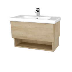 Dřevojas - Koupelnová skříňka INVENCE SZZO 80 (umyvadlo Harmonia) - D15 Nebraska / D15 Nebraska (178680)