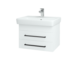 Dřevojas - Koupelnová skříňka Q ZÁSUVKOVÉ SZZ2 60 - N01 Bílá lesk / Úchytka T06 / L01 Bílá vysoký lesk (72721H)