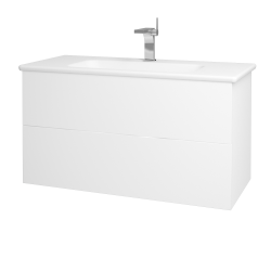 Dřevojas - Koupelnová skříňka VARIANTE SZZ2 100 (umyvadlo Euphoria) - N01 Bílá lesk / L01 Bílá vysoký lesk (160838)
