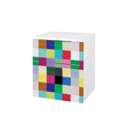 Dřevojas - Nízká skříň s košem na prádlo PORTO SNZ2K 50 - N01 Bílá lesk / Úchytka T00 (bez úchytky) / Individuální odstín dle RAL/NCS (567651X)