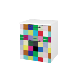 Dřevojas - Nízká skříň s košem na prádlo PORTO SNZ2K 50 - N01 Bílá lesk / Úchytka T37 / Individuální odstín dle RAL/NCS (567651O)