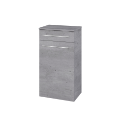 Dřevojas - Nízká skříňka DOS SNDZ 50 - D01 Beton / Úchytka T02 / D01 Beton / Pravé (156190BP)