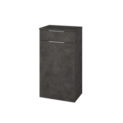 Dřevojas - Nízká skříňka DOS SNDZ 50 - D16  Beton tmavý / Úchytka T05 / D16 Beton tmavý / Pravé (211332FP)