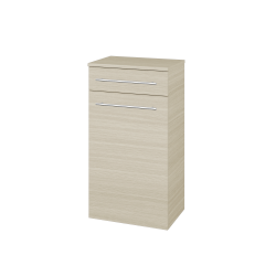 Dřevojas - Nízká skříňka s košem na prádlo DOS SNDKZ 50 - D04 Dub / Úchytka T02 / D04 Dub (63132B)