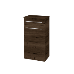 Dřevojas - Nízká skříňka s košem na prádlo DOS SNDKZ 50 - D21 Tobacco / Úchytka T02 / D21 Tobacco (279851B)