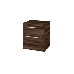 Dřevojas - Nízká skříňka s košem na prádlo DOS SNZ2K  50 - D06 Ořech / Úchytka T04 / D06 Ořech (63361E)