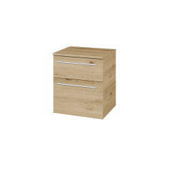 Dřevojas - Nízká skříňka s košem na prádlo DOS SNZ2K  50 - D22 Karamel / Úchytka T02 / D22 Karamel (461904B)