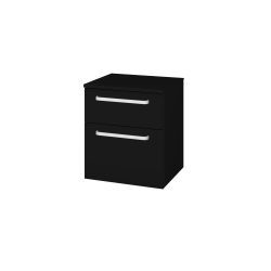 Dřevojas - Nízká skříňka s košem na prádlo DOS SNZ2K  50 - M17 Černá mat / Úchytka T01 / M17 Černá mat (461829A)