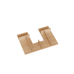 Dřevojas - Pořadače horních zásuvek V 120 (2 zásuvky vedle sebe) 2 ks - hranatý výřez (005016)