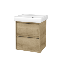 Dřevojas - Skříňka pod umyvadlo BONO SZZ2 55 (umyvadlo Q) - D09 Arlington / Úchytka T33 - černá mat / D09 Arlington (758110J)