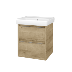 Dřevojas - Skříňka pod umyvadlo BONO SZZ2 55 (umyvadlo Q) - D09 Arlington / Úchytka T34 - nerez / D09 Arlington (758110K)