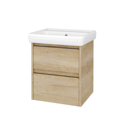 Dřevojas - Skříňka pod umyvadlo BONO SZZ2 55 (umyvadlo Q) - D15 Nebraska / Úchytka T33 - černá mat / D15 Nebraska (758103J)