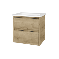 Dřevojas - Skříňka pod umyvadlo BONO SZZ2 60 (umyvadlo Euphoria) - D09 Arlington / Úchytka T33 - černá mat / D09 Arlington (748517J)