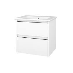 Dřevojas - Skříňka pod umyvadlo BONO SZZ2 60 (umyvadlo Euphoria) - N01 Bílá lesk / Úchytka T33 - černá mat / N01 Bílá lesk (748081J)