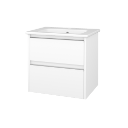 Dřevojas - Skříňka pod umyvadlo BONO SZZ2 60 (umyvadlo Euphoria) - N01 Bílá lesk / Úchytka T34 - nerez / N01 Bílá lesk (748081K)