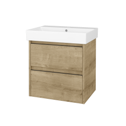 Dřevojas - Skříňka pod umyvadlo BONO SZZ2 60 (umyvadlo Glance) - D09 Arlington / Úchytka T33 - černá mat / D09 Arlington (761073J)