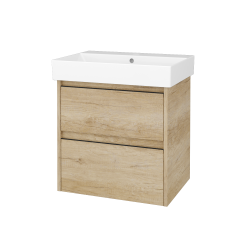 Dřevojas - Skříňka pod umyvadlo BONO SZZ2 60 (umyvadlo Glance) - D15 Nebraska / Úchytka T33 - černá mat / D15 Nebraska (761066J)