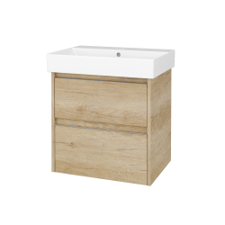 Dřevojas - Skříňka pod umyvadlo BONO SZZ2 60 (umyvadlo Glance) - D15 Nebraska / Úchytka T34 - nerez / D15 Nebraska (761066K)