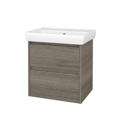 Dřevojas - Skříňka pod umyvadlo BONO SZZ2 60 (umyvadlo Q) - D03 Cafe / Úchytka T34 - nerez / D03 Cafe (758899K)