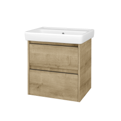 Dřevojas - Skříňka pod umyvadlo BONO SZZ2 60 (umyvadlo Q) - D09 Arlington / Úchytka T33 - černá mat / D09 Arlington (758851J)