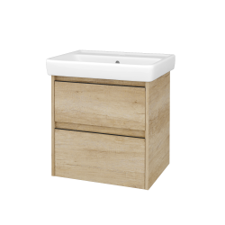 Dřevojas - Skříňka pod umyvadlo BONO SZZ2 60 (umyvadlo Q) - D15 Nebraska / Úchytka T33 - černá mat / D15 Nebraska (758844J)