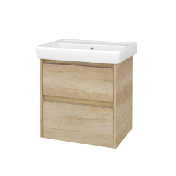 Dřevojas - Skříňka pod umyvadlo BONO SZZ2 60 (umyvadlo Q) - D15 Nebraska / Úchytka T34 - nerez / D15 Nebraska (758844K)