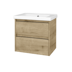 Dřevojas - Skříňka pod umyvadlo BONO SZZ2 65 (umyvadlo Harmonia) - D09 Arlington / Úchytka T33 - černá mat / D09 Arlington (755157J)