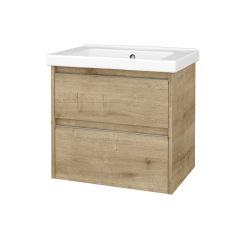 Dřevojas - Skříňka pod umyvadlo BONO SZZ2 65 (umyvadlo Harmonia) - D09 Arlington / Úchytka T34 - nerez / D09 Arlington (755157K)